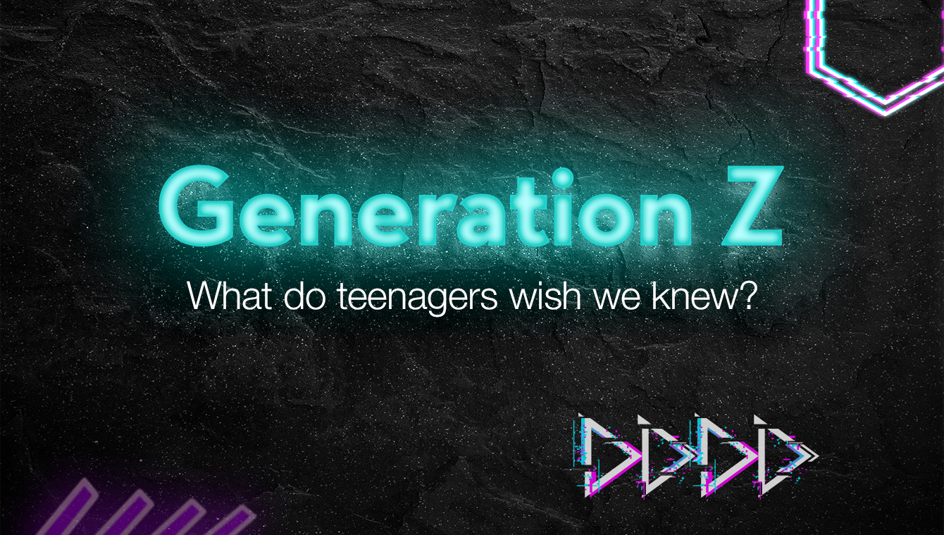 Banner with dark background and vibrant graphics saying 