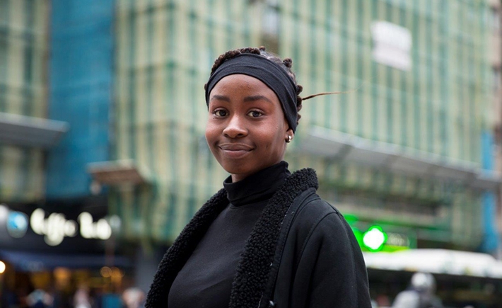 A woman posing for a photo