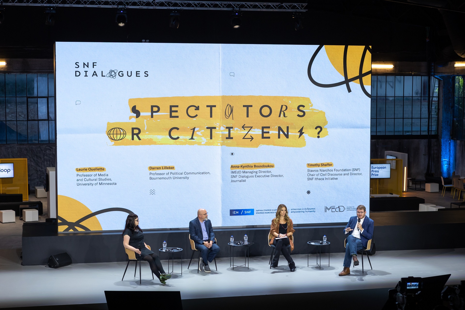 Anna-Kynthia Bousdoukou and other guests at the SNF Dialogues event 