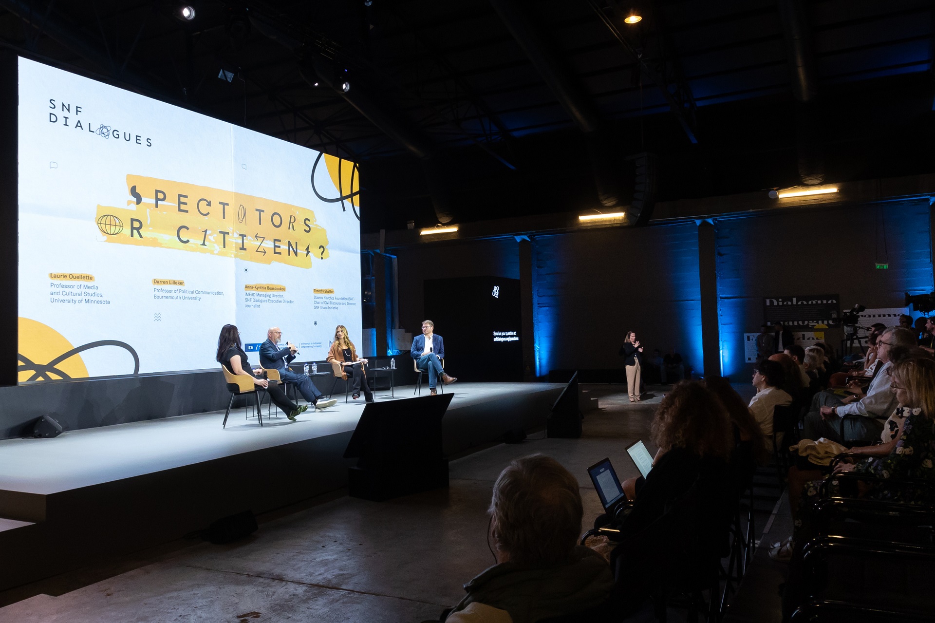 Anna-Kynthia Bousdoukou and other guests at the SNF Dialogues event 