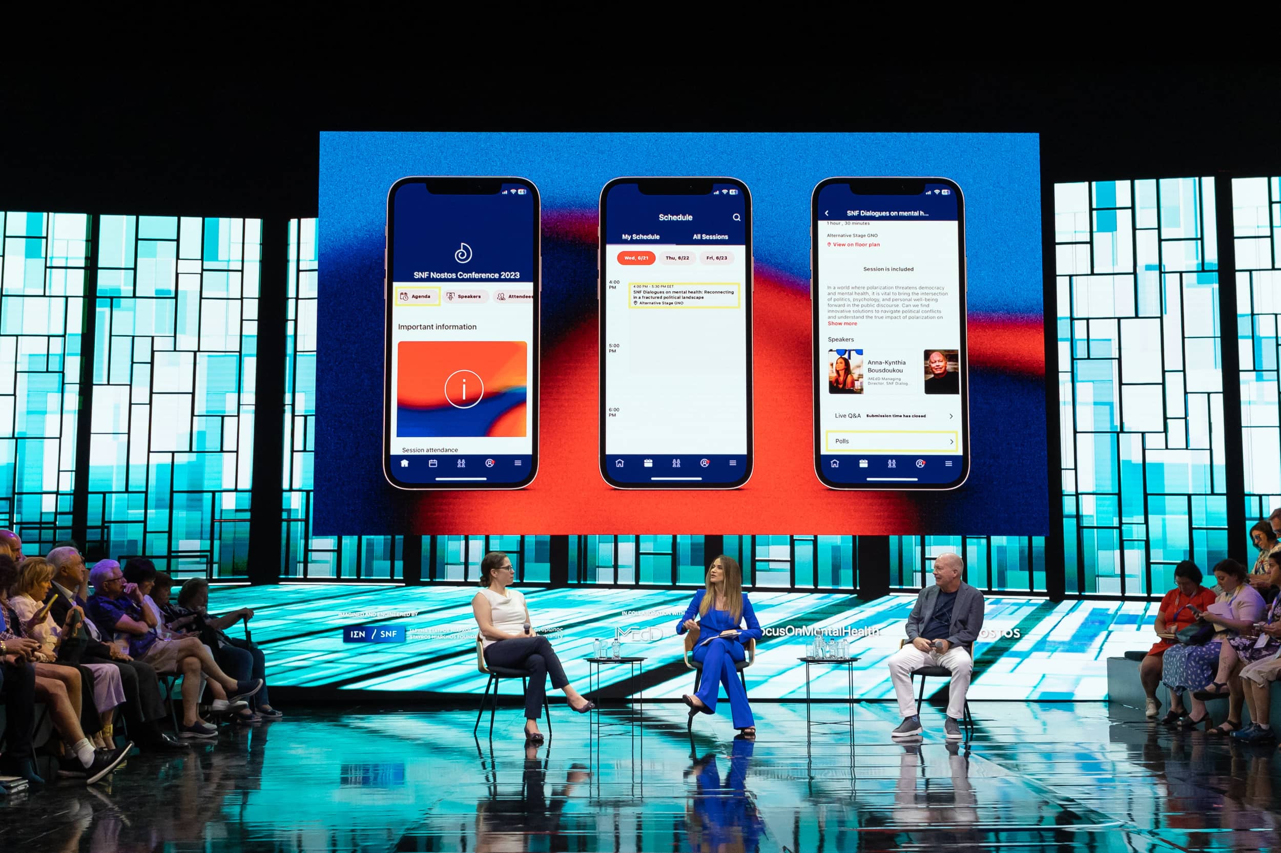 Anna-Kynthia Bousdoukou and other guests at the SNF Dialogues event