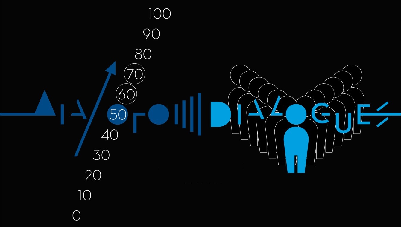 Εικαστικό με μαύρο φόντο και ανοιχτόχρωμα σύμβολα και γράμματα