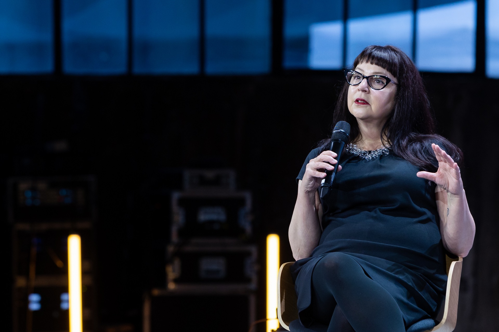 A guest speaker at the SNF Dialogues event