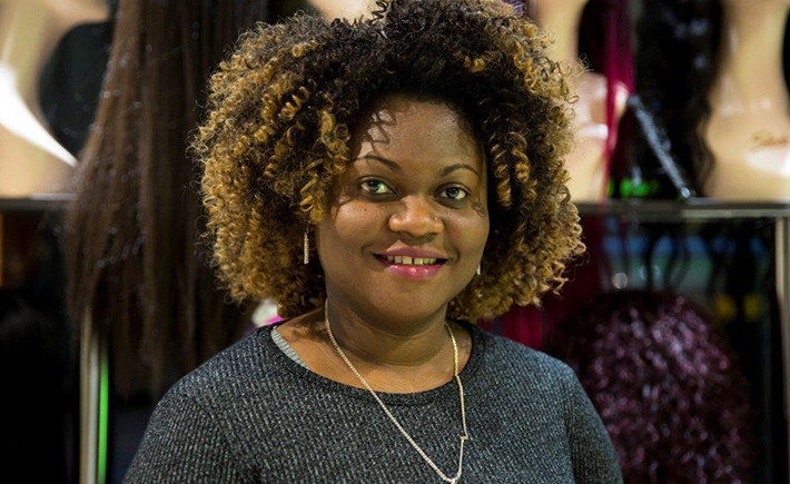 A woman posing for a photo