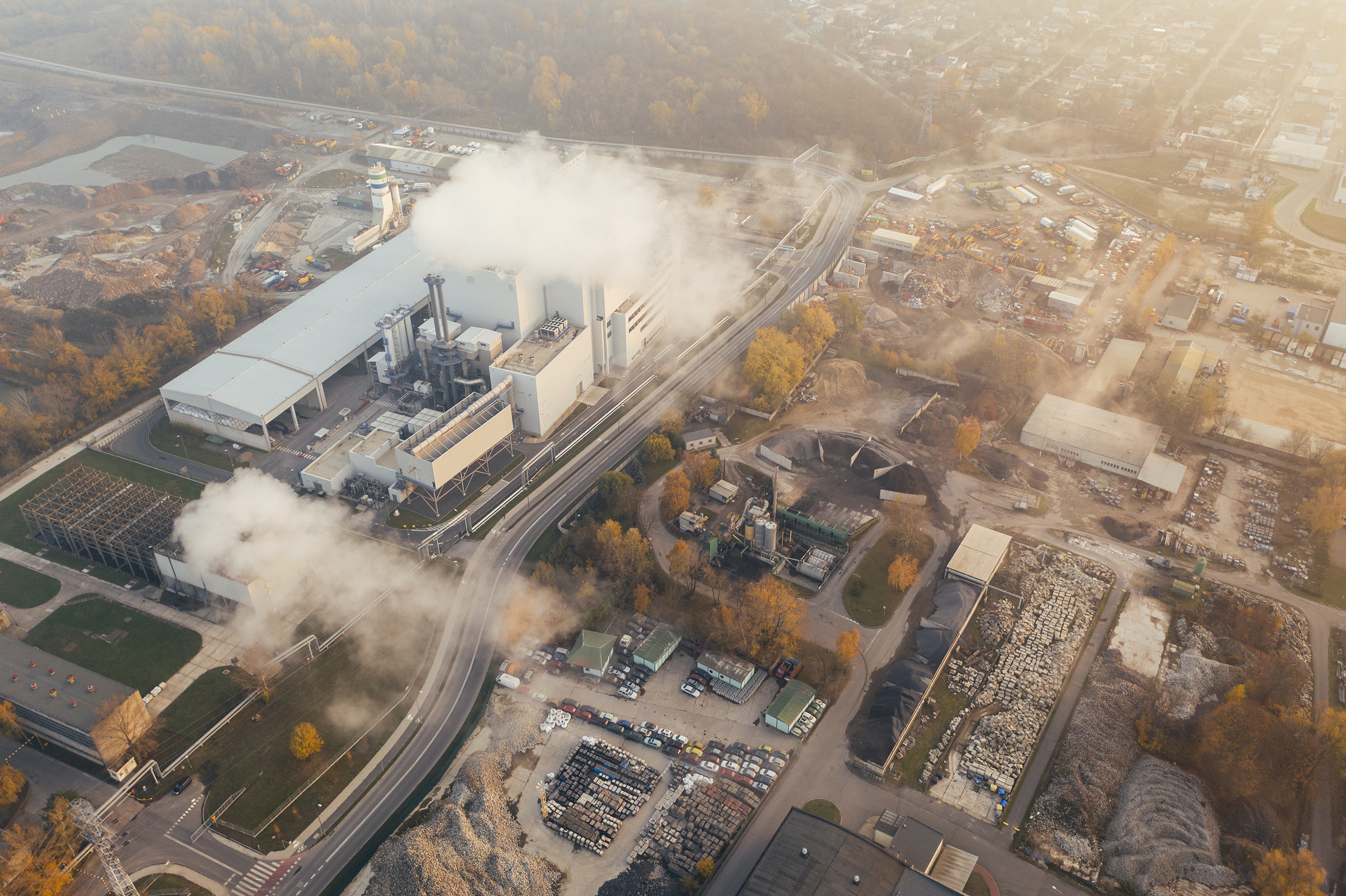 The installations of a factory