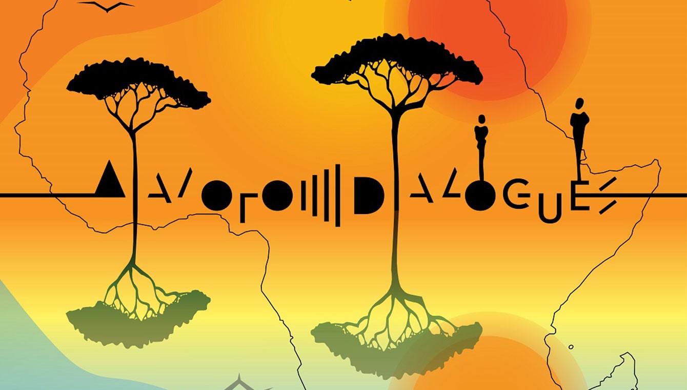 Εικαστικό με ζωντανά χρώματα και δέντρα για τη συζήτηση των Διαλόγων ΙΣΝ